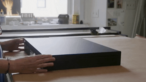 Opening A Painting Inside Museum GIF