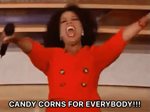 Oprah Candy Corn For Everbody GIF