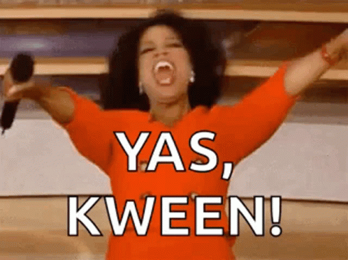 Oprah Winfrey Holding Microphone and Shouting