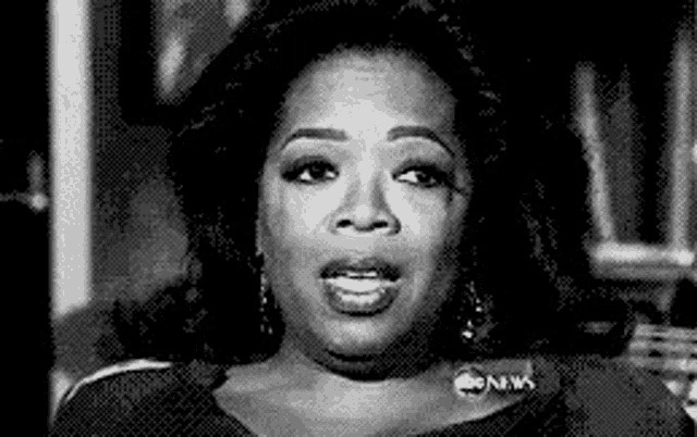 Oprah Winfrey Sigh Thinking Sad Black And White GIF
