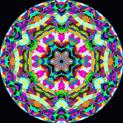 Optical Art Spinning Kaleidoscope GIF