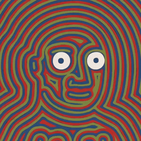 Optical Illusion Face With Big Eyes GIF