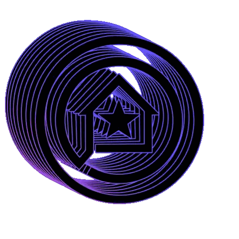 Optical Illusion House With Star