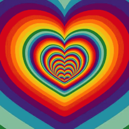 Optical Illusion Rainbow Heart