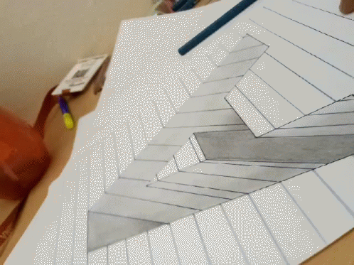 Optical Illusion Staircase Drawing