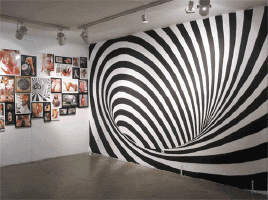 Moving Wall Spiral Spinning Optical Illusions GIF