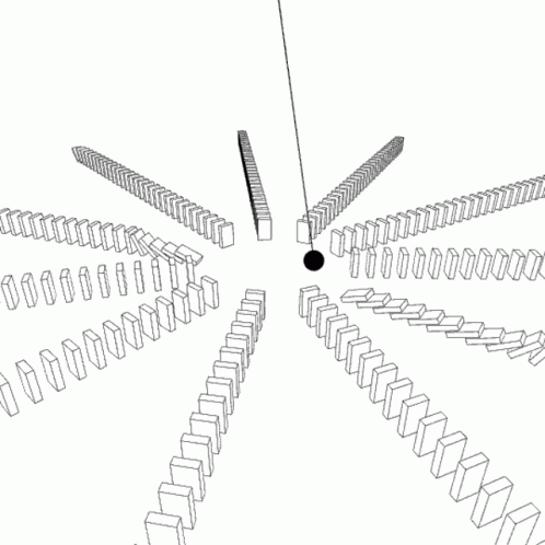 Circle Dominoes Pendulum Swing Optical Illusion GIF