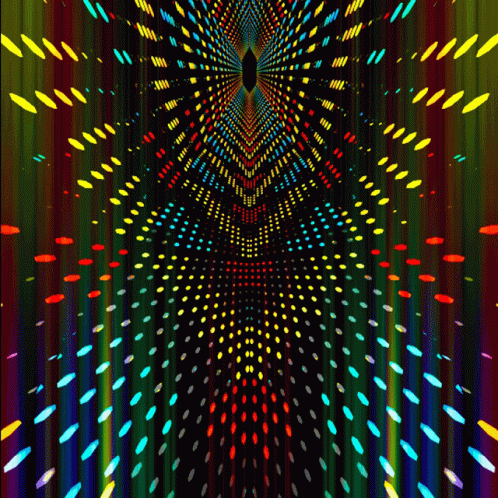 Trippy Multicolored Hexeosis Optical Illusions GIF