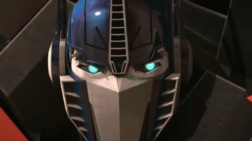 Optimus Prime Steely Eyed Gaze GIF