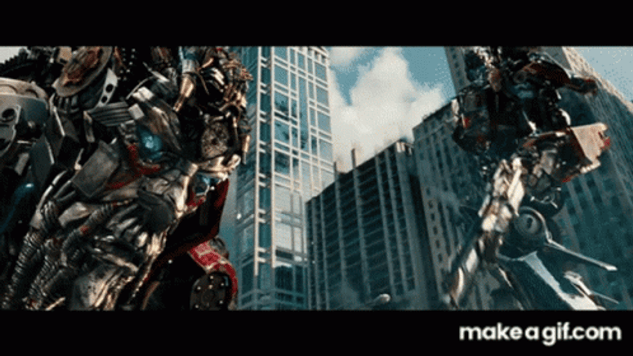 Optimus Prime Intense Combat GIF