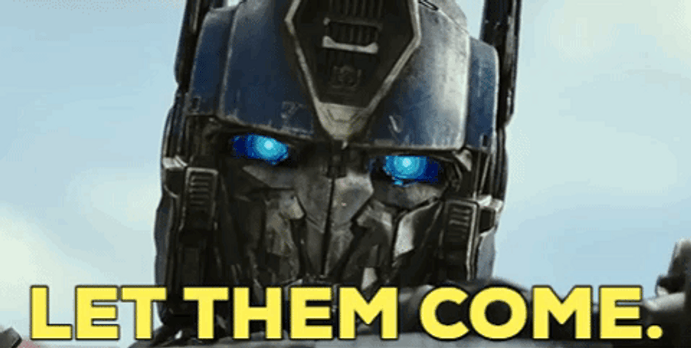 Optimus Prime Let Them Come GIF