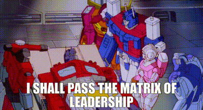 Optimus Prime Passing The Matrix Of Leadership GIF