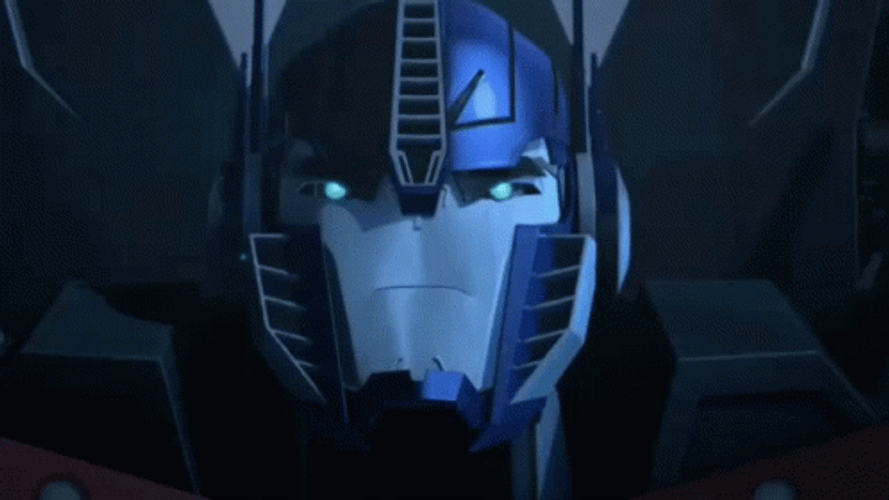 Optimus Prime Silver Mouth Transformation GIF
