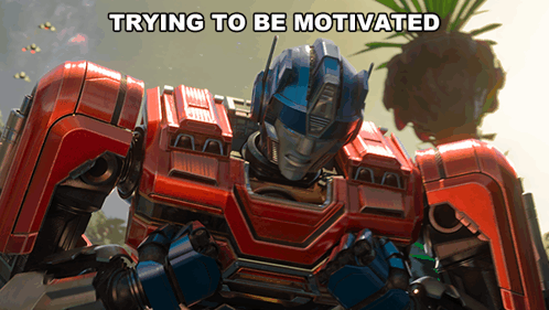 Optimus Prime Trying To Be Motivated GIF