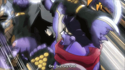 Ora Ora Ora Star Platinum Stone Ocean GIF