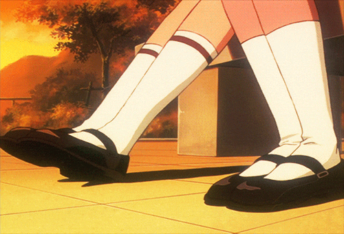 Orange Anime Aesthetic Legs GIF
