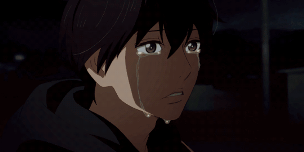 Orange Anime Kakeru Naruse Crying GIF