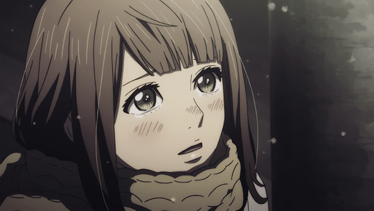 Orange Anime Naho Snowing GIF