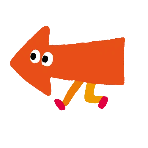 Orange Arrow with Red Feet