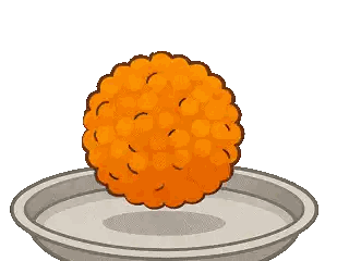 Orange Ball on Plate