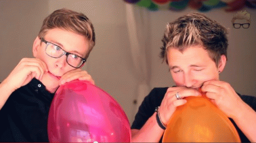 Orange Balloon Deflating GIF