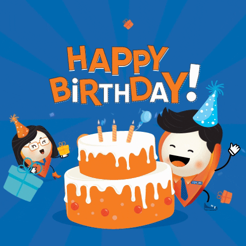 Orange Cake Happy Birthday Surprise GIF