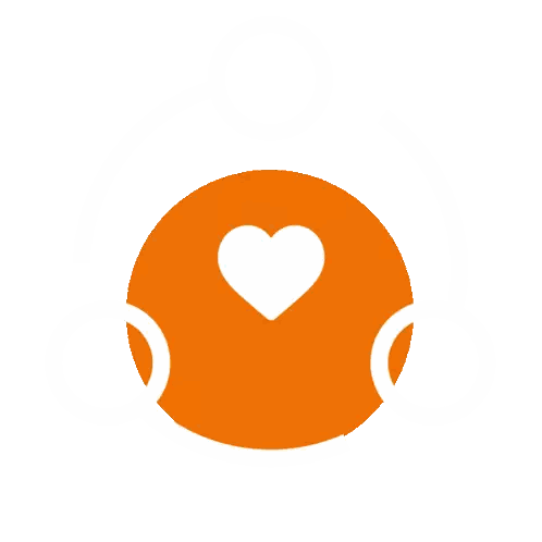 Orange Circle With Heart