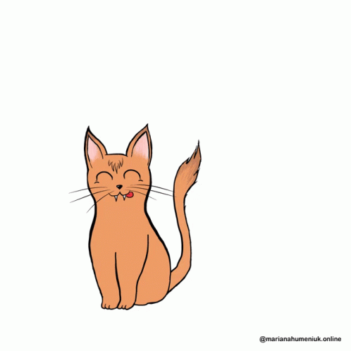 Orange Cute Cat Food Temptation GIF