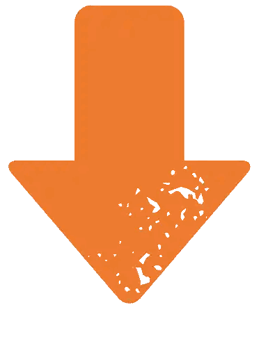 Orange Down Arrow With White Spots