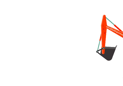 Orange Excavator with AJH