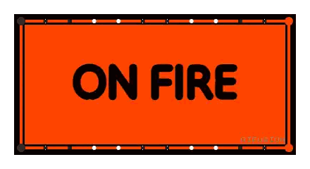 Orange Fire Warning Sign