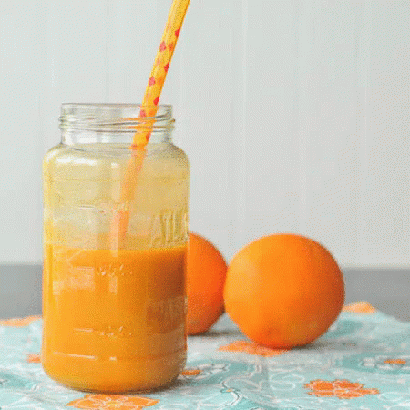 Orange Fruit Juice Stop Motion GIF