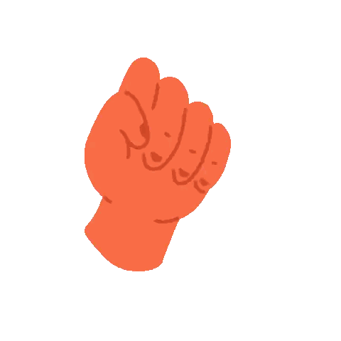 Orange Hand With Call Me