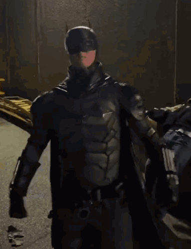 Orange Justice Dance Batman Costume GIF