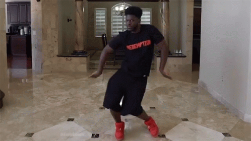 Orange Justice Dance Black Guy Slow Mo GIF