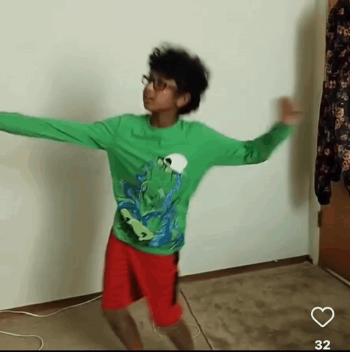 Orange Justice Dance Curly Haired Kid GIF