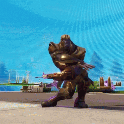 Orange Justice Dance Fortnite Thanos GIF