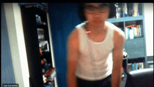 Orange Justice Dance Guy With Headphones GIF