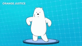 Orange Justice Dance Ice Bear GIF