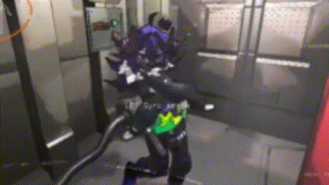 Orange Justice Dance Masked Anime Girl GIF