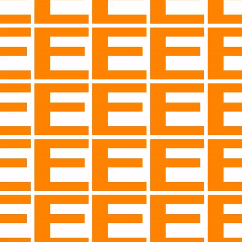 Orange Letters Pattern Eeee