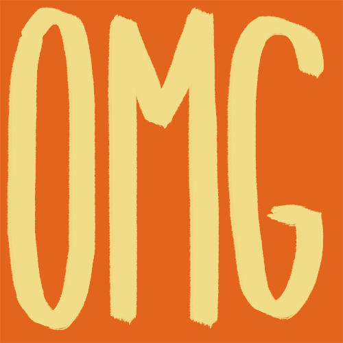 Orange Omg Reaction Text GIF