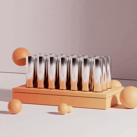 Orange Pendulum Swaying Above Tubes GIF