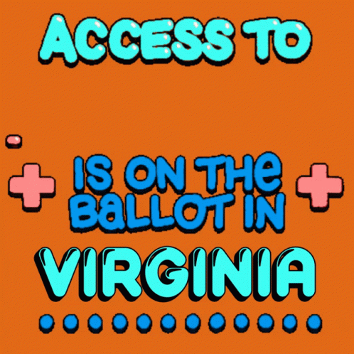 Orange Sign Reading Access To Healthcare Is On The Ballot In Virginia