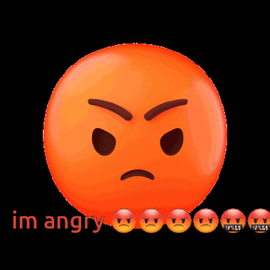 Orange Smiley Saying I'm Angry