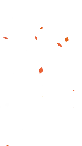 Orange Squares Flying In Air