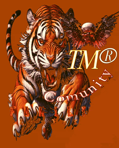 Orange TMR Community Logo With Tiger And Eagle GIF