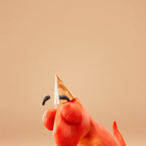 Orange Trex Dancing Dino GIF