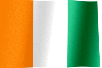 Orange White Green Flag Waving GIF