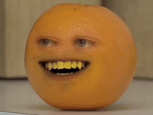 Orange With Wide Open Mouth GIF